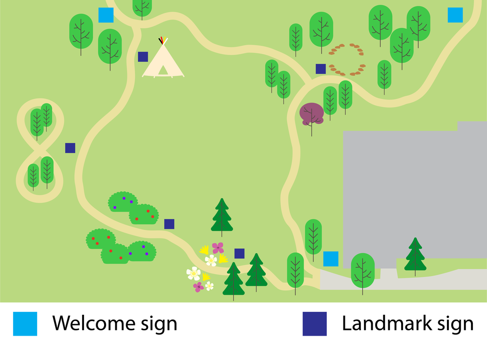 Map of the land-based learning space at EIPS Central Services