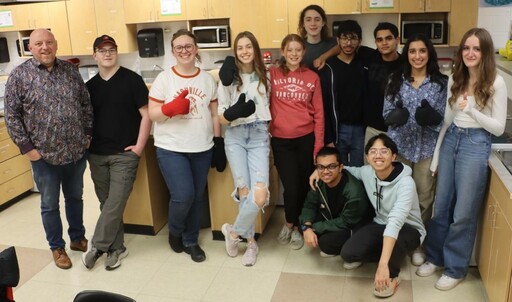 Salisbury Composite High students in the IB programme and Sal for Humanity group made cookies for a bake sale to raise funds for UNICEF.