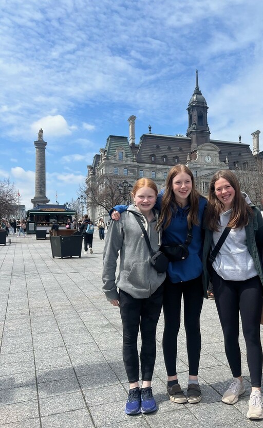 Sherwood Heights Junior High students tour Jacques-Cartier Square during their trip to Eastern Canada.
